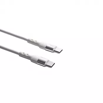 Akyga AK-USB-40 USB-C – USB-C kabelis, USB 2.0, 60 W, 1 m, balts