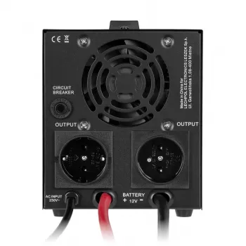 Rebel POWER-500-LFP4 Pure Sine Wave Inverters ar uzlādes funkciju 12V 230V 500VA/300W