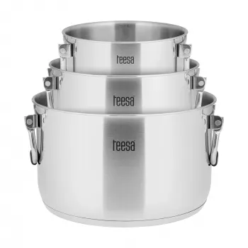 TEESA COOK PRIME 6-Daļīgais Trauku Komplekts, Nerūsējošais Tērauds, Piemērots Indukcijai