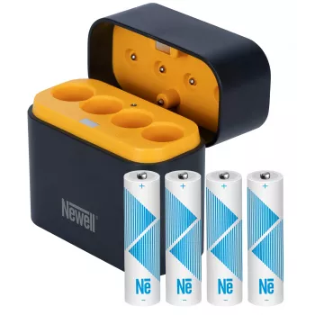 Newell 4-Channel Li-ion Battery Charger + 4 AA 2200 mAh Li-ion Batteries