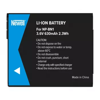 Newell rezerves akumulators NP-BN1 Sony kamerām, 630mAh, 3.7V, Li-ion, melns