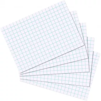 Herlitz kartītes A7, rūtiņas 5 mm, 170 g/m², baltas, 100 gab. (10621431)