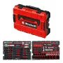 EINHELL-KWB E-Case Tool Case KFZ, 121-daļu (Melns/Sarkans, ar instrumentu komplektu hobija mehāniķiem)