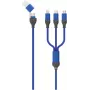 2GO 797360 USB kabelis 1.2 m USB A/USB C/USB C/Micro-USB B/Lightning Melns - Zils