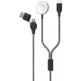 2GO 797385 USB-C magnētiskais atvienošanas kabelis, 1,8 m, USB-A uz USB-C, pelēks