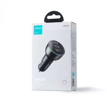 Joyroom 3-in-1 Auto Lādētājs ar Bluetooth FM raidītāju, 70W PD, Melns (JR-CL26)