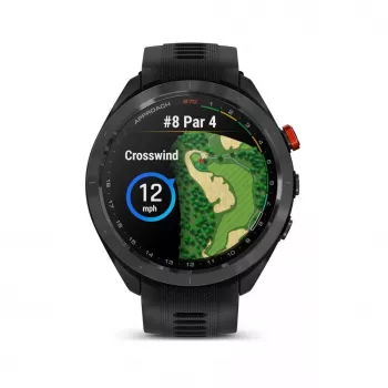 Garmin Approach S70 47mm Golf GPS viedpulkstenis – Melns/Sarkans keramikas rāmis ar melnu silikona siksnu