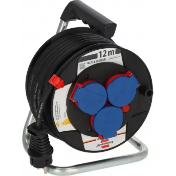 Brennenstuhl Kabeltrommel Garant 180 25m H07RN-F 3G1.5 Black Cable Reel