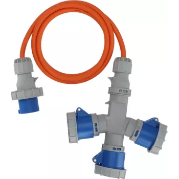 Brennenstuhl 1167670202 Pagarinātājs ar CEE 3-virzienu sadalītāju 16A 2m H07RN-F 3G 2,5 mm² IP44
