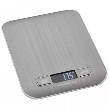 TFA Dostmann AMARETTI digitālie virtuves svari, 10 kg, 1 g precizitāte, sudraba (50.2004.54)