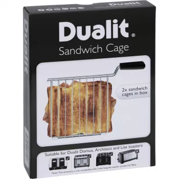 Dualit 00510 Sviestmaižu turētājs tosterim – Nerūsējošais tērauds, melns rokturis, pāris