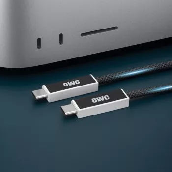 OWC Active Optical USB4 USB-C kabelis 3m (10ft) - 40Gbps, 100W, Melns