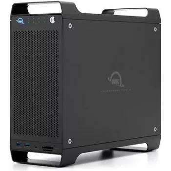 OWC ThunderBay Flex 8 - 8-baišu krātuves/doka/PCIe korpuss ar 2x Thunderbolt 3 portiem, SoftRAID XT, melns