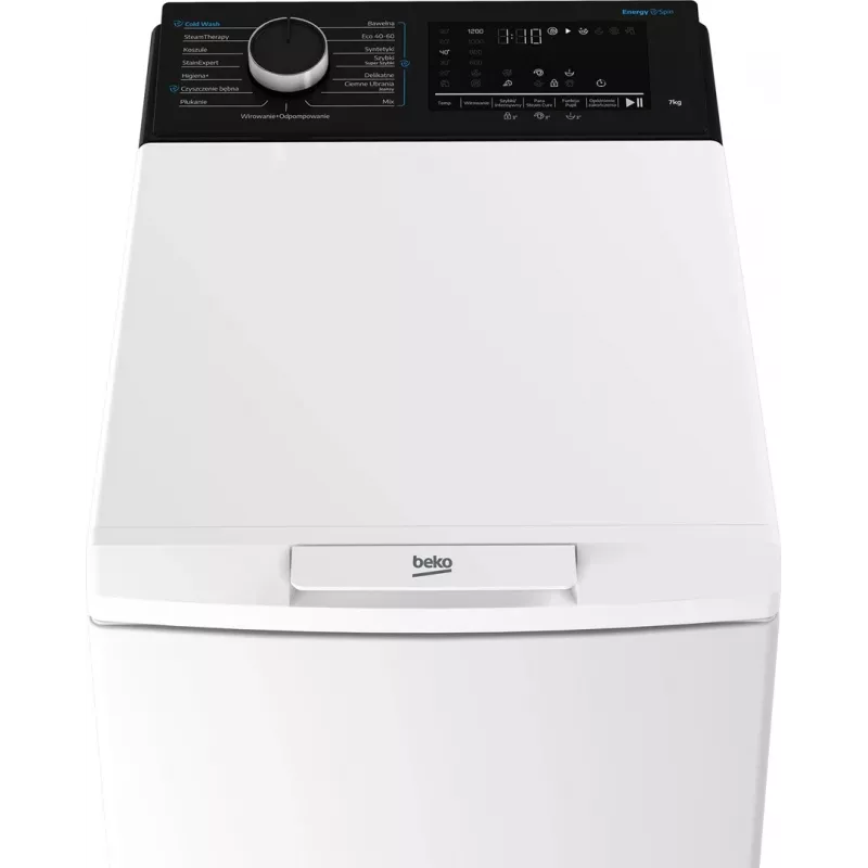 BEKO TB721DBVESPL Priekšējās ielādes veļas mašīna, 7 kg, 1200 apgr./min, Balta/Melna