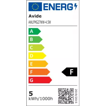 Avide LED Bulb White Filament Mini Globe 4.5W E27 Warm White 2700K