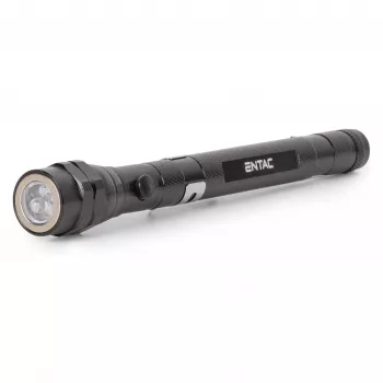 ENTAC EFL-1W-FLEX-ALU 1W LED Flashlight with Telescopic Neck, Aluminium, Black