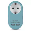 ENTAC Socket Adapter ar 2x USB-A Zils