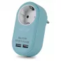 ENTAC Socket Adapter ar 2x USB-A Zils