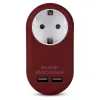 ENTAC sienas spraudņa adapteris ar 2x USB-A bordo