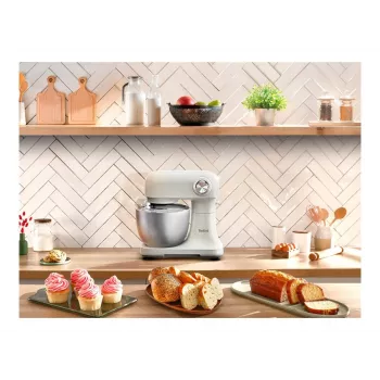 TEFAL QB140AF0 Bake Easy Stand Mikseris, 500 W, 12 ātrumi, 3,5 L bļoda, bēšs