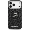 KARL LAGERFELD IML Glitter Karl & Choupette Heads Logo Maciņš iPhone 17 Pro Max, Melns