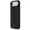 Mercedes-Benz Leather Laurel Leaves Stripes MagSafe apvalks iPhone Air, melns