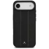 Mercedes-Benz Leather Laurel Leaves Stripes MagSafe apvalks iPhone Air, melns