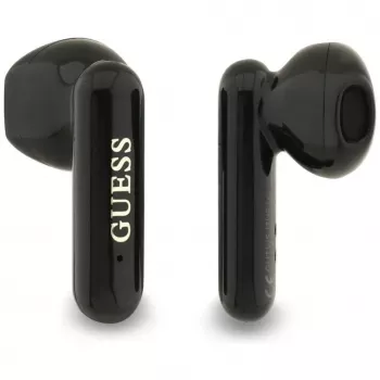 Guess 4G Metal Logo True Wireless Stereo Bluetooth austiņas ar uzlādes futrāli (melns)