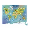 Janod World Map in Suitcase 100-Piece Jigsaw Puzzle