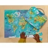 Janod World Map in Suitcase 100-Piece Jigsaw Puzzle