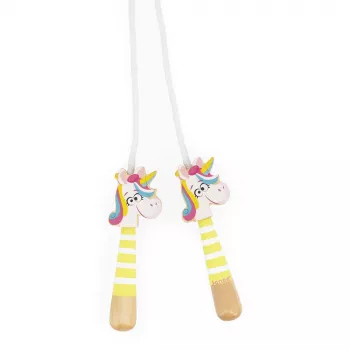 Janod Applepop Unicorn Jump Rope ar koka rokturiem 3+