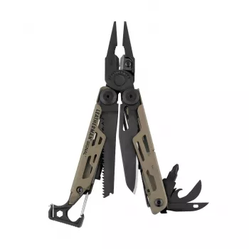 Leatherman SIGNAL Multi-Tool Pliers, 19 Tools, Black and Tan