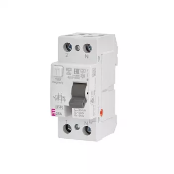EFI-P2 25A/30MA/A Differential Circuit Breaker 25A 2P 2M 30MA Type A 10kA