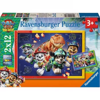 Ravensburger Kinderpuzzle Paw Patrol 3 Dino Movie (2x 12 gab.)