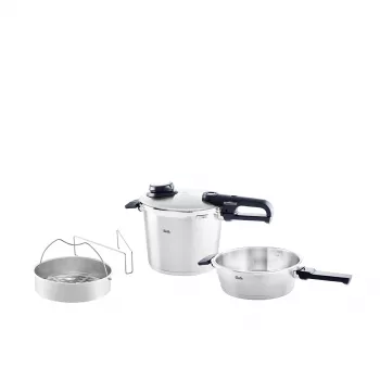 Fissler Vitavit Premium Duo Set Pressure Cooker, 6 and 2.5 L