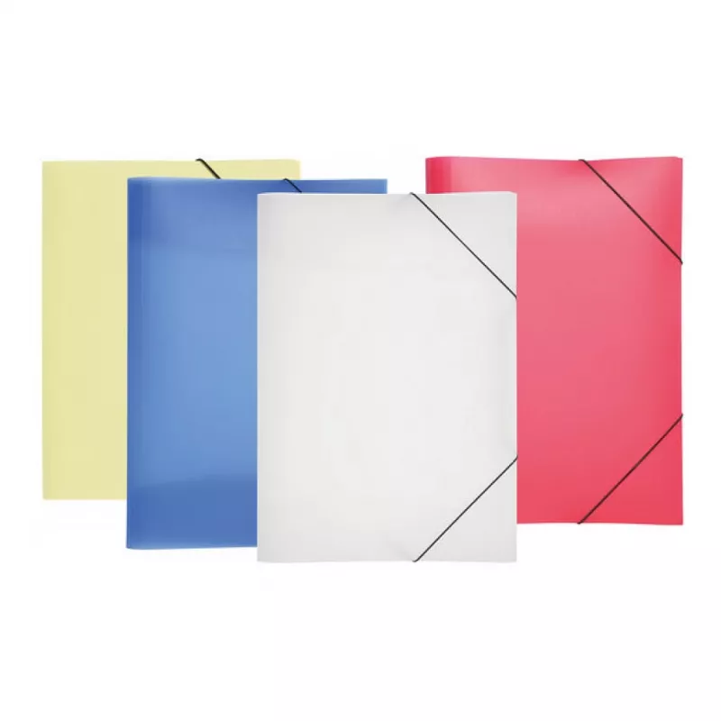 PAGNA Elastic Band Document Folder A3 PP 3 Flaps Dark Pink