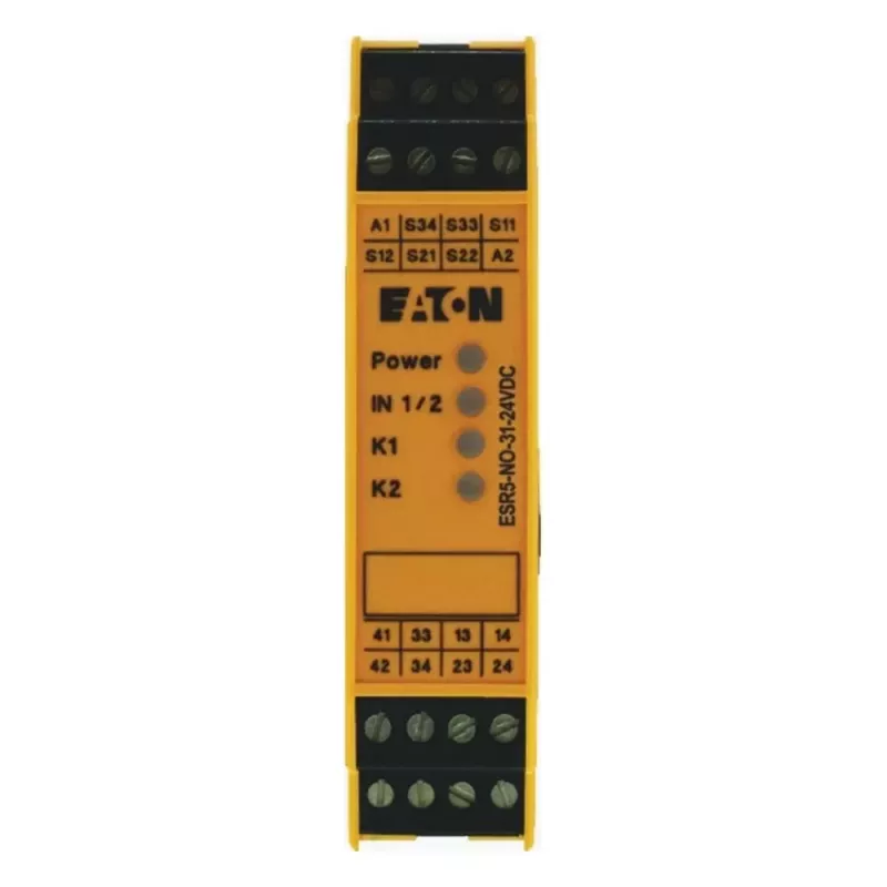 Eaton Drošības Relejs ESR5-NO-31-24VDC 24 V DC 3 NO + 1 NC Skrūvju Spailes DIN Sliežu