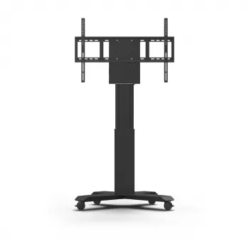 Kindermann DisplayLift² Mobile X-Fuss Electric Motorized TV Cart for 42-98 inch Displays, 150 kg Capacity, Black/Silver