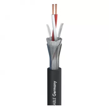 Sommer Cable SC-Primus mikrofona kabelis, 2 x 0,50 mm², PVC Ø 6,7 mm, melnā krāsā, tiek pārdots metros (200-0151)
