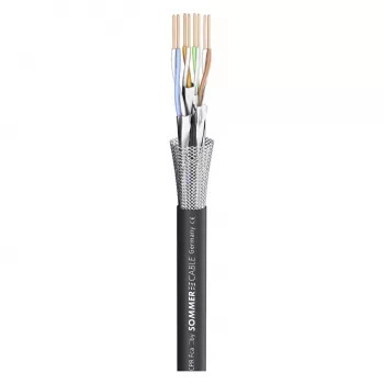 Sommer Cable SC-Mercator CAT.7 PUR tīkla kabelis, PUR, Ø 6.4 mm, melns, pārdod pa metriem (581-0071)