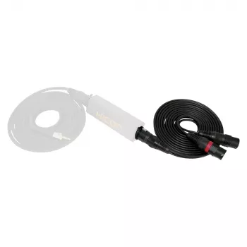 Sommer Cable SC-Peacock MKII DMX adaptera kabelis, 2 x 0,22 mm², XLR 3 kontaktu spraudnis – XLR 5 kontaktu ligzda, HICON, melnā krāsā, 5 m (PCGU-0500-SW)