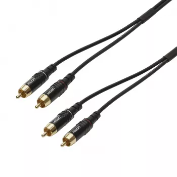 Sommer Cable SC-Onyx 2025 MKII stereo RCA kabelis, nesimetrisks, 2 x 1 x 0,25 mm², 2x RCA spraudņi – 2x RCA spraudņi, HICON, melnā krāsā, 5 m (ON81-0500-SW)