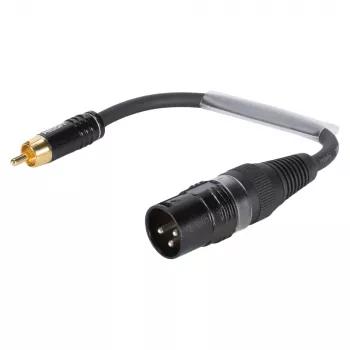 Sommer Cable adaptera kabelis, RCA spraudnis – XLR 3 kontaktu spraudnis, melnā krāsā, 0,15 m (TRH7U0015-SW)