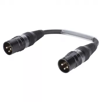 Sommer Cable adaptera kabelis, XLR 3 kontaktu spraudnis – XLR 3 kontaktu spraudnis, HICON, melnā krāsā, 0,15 m (SGHWU0015-SW)