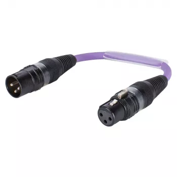 Sommer Cable adaptera kabelis, XLR 3 kontaktu spraudnis – XLR 3 kontaktu ligzda, violetā krāsā, 0,15 m (SGHXU0015-VI)