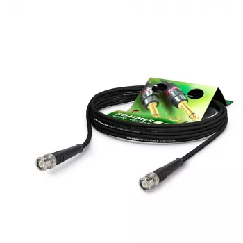 Sommer Cable RG-Classic RG58 augstfrekvences koaksiālais kabelis, 50 Ω, BNC spraudnis – BNC spraudnis, HICON, melnā krāsā, 2,5 m (RL58-0250-SW-SW)