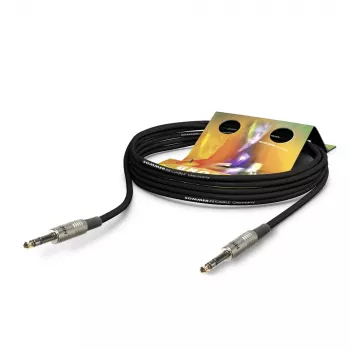Sommer Cable Stage 22 Highflex komutācijas (patch / insert) kabelis, 2 x 0,22 mm², 6,3 mm stereo spraudnis – 6,3 mm stereo spraudnis, HICON, melnā krāsā, 5 m (SG2S-0500-SW)