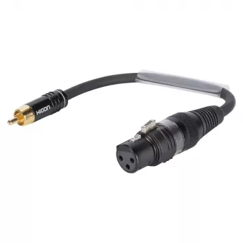 Sommer Cable adaptera kabelis, RCA spraudnis – XLR 3 kontaktu ligzda, melnā krāsā, 0,15 m (TRH8U0015-SW)
