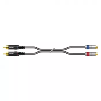 Sommer Cable SC-Onyx 2025 MKII stereo RCA kabelis, nesimetrisks, 2 x 1 x 0,25 mm², RCA – RCA, HICON, melnā krāsā, 2,5 m (ON8D-0250-SW)