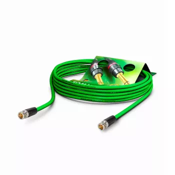 Sommer Cable SC-Slimline (RCB) 75 Ω video savienojuma kabelis, BNC spraudnis – BNC spraudnis, NEUTRIK, zaļā krāsā, 0,6 m (SNGR-0060-GN-SW)